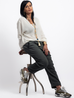 Charger l&#39;image dans la galerie, Pantalon cotelé kaki Samatha
