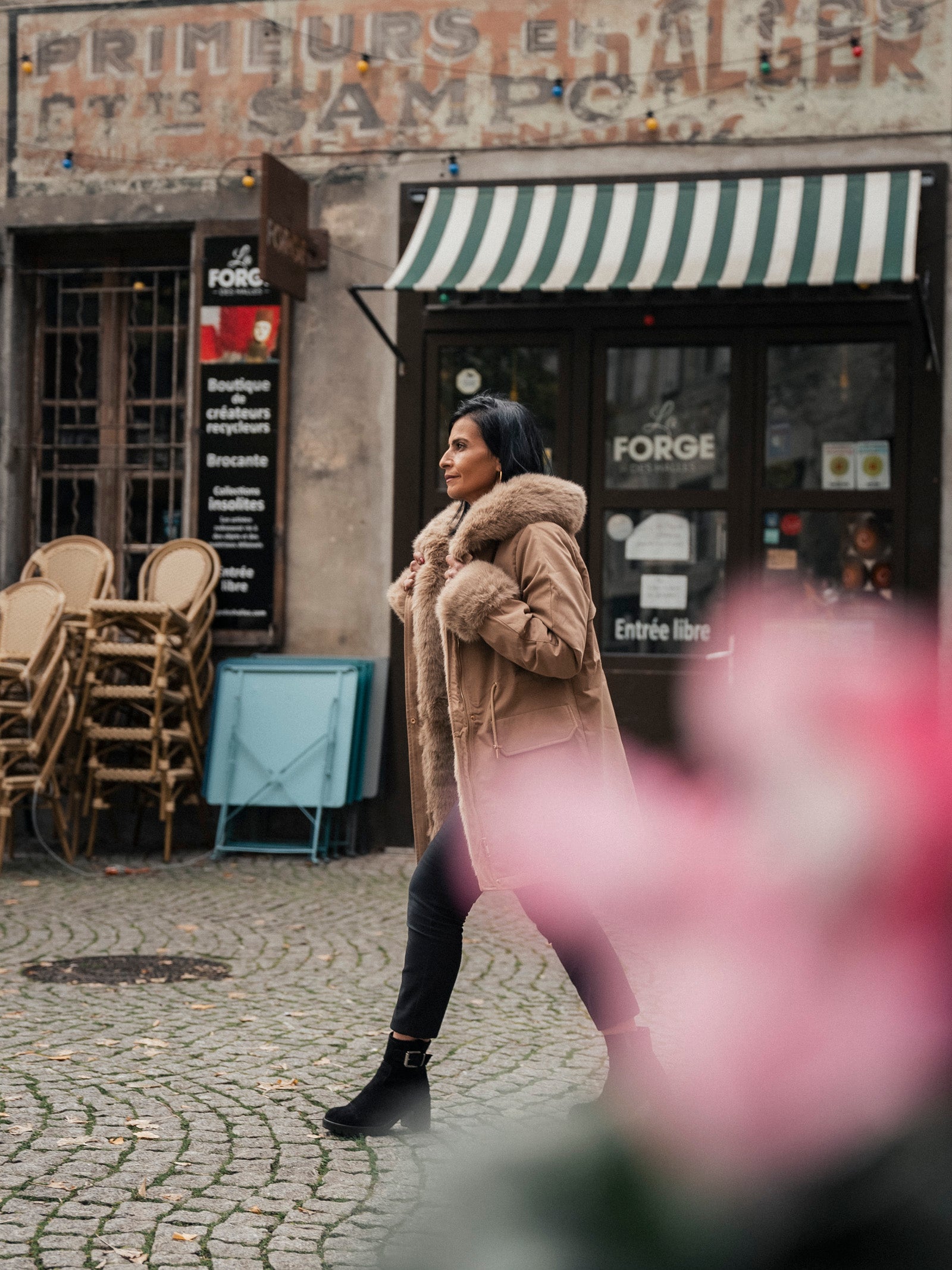 Parka bourré camel Solene