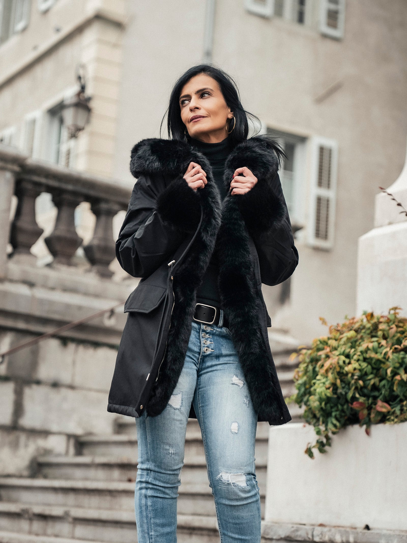 Parka bourré noir  Solene