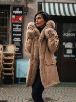 Charger l&#39;image dans la galerie, Parka bourré camel Solene
