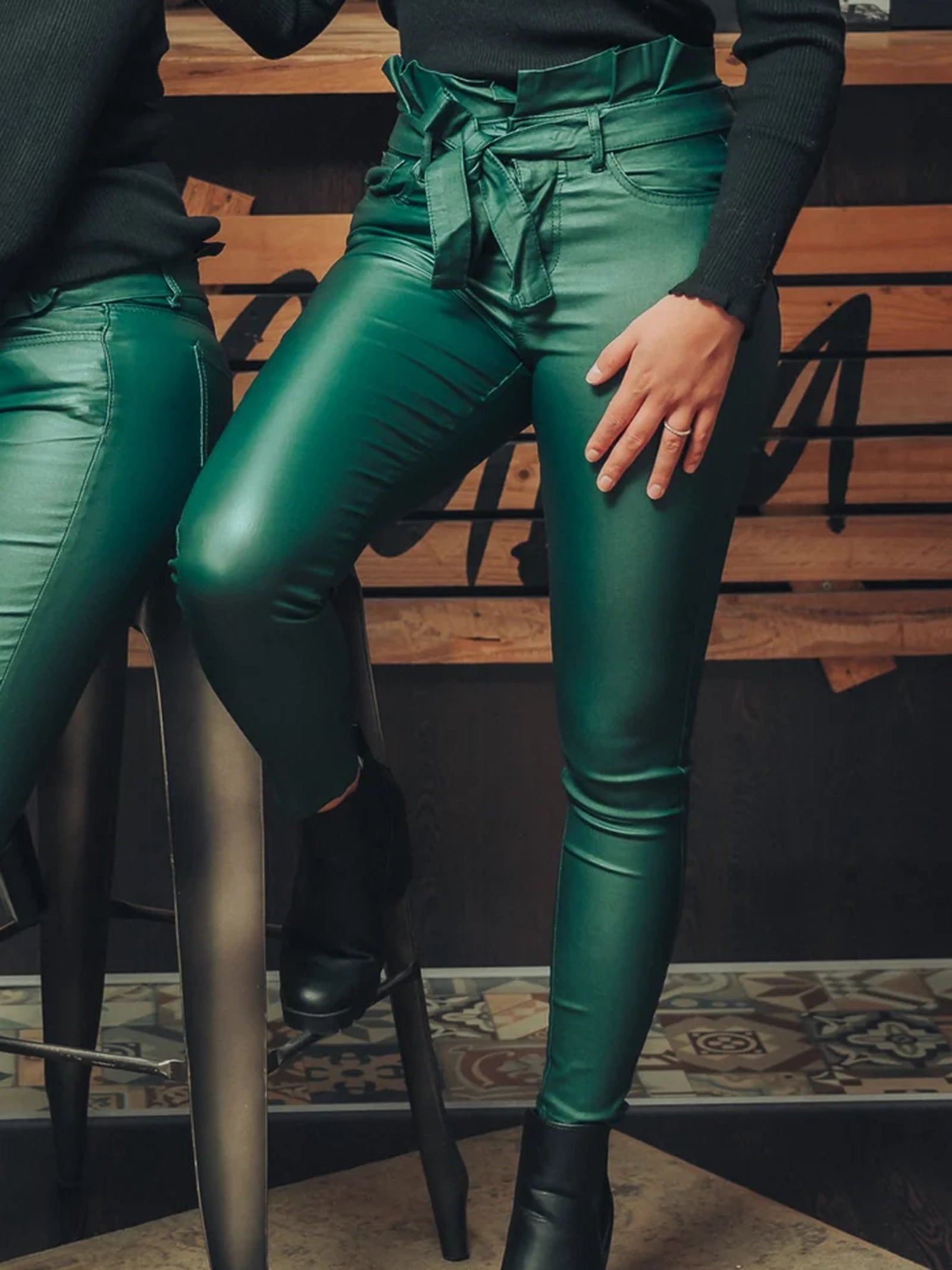 Pantalon taille haute simili Jerry Mode femme Epagny Annecy Sab Jano