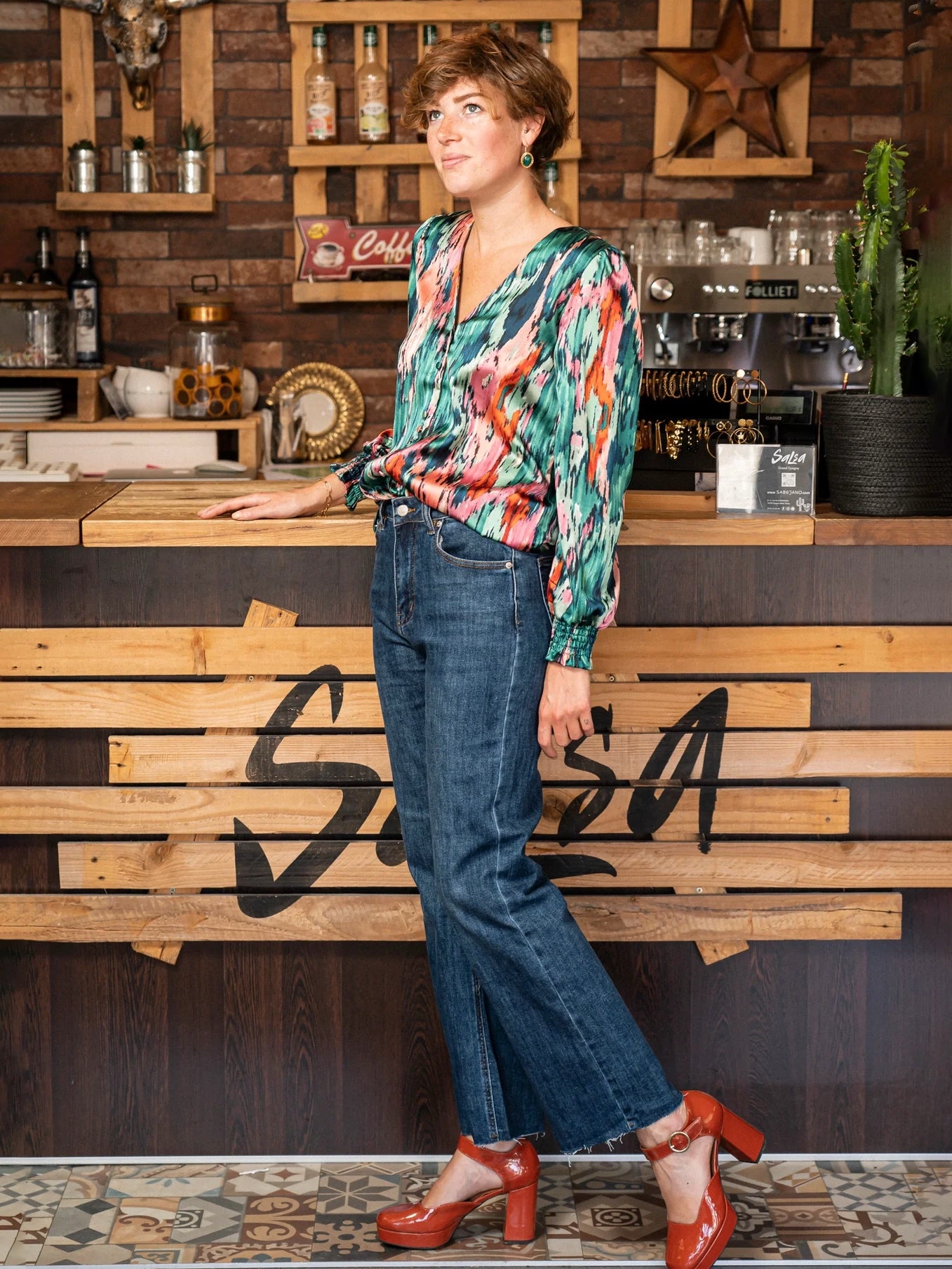 Jean taille haute sales 50