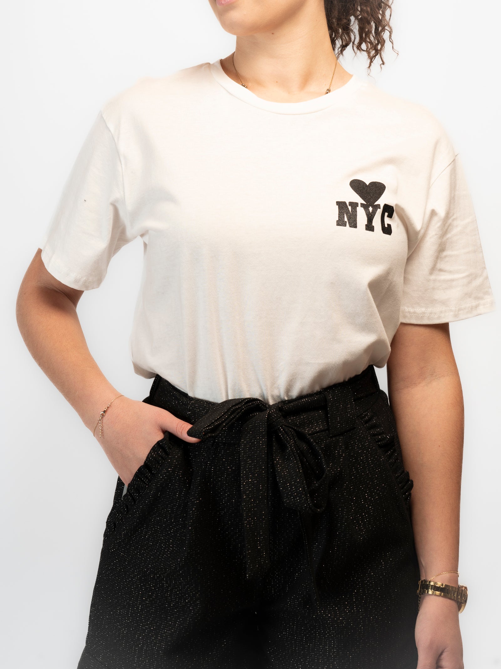 Tee-shirt blanc/noir NYC