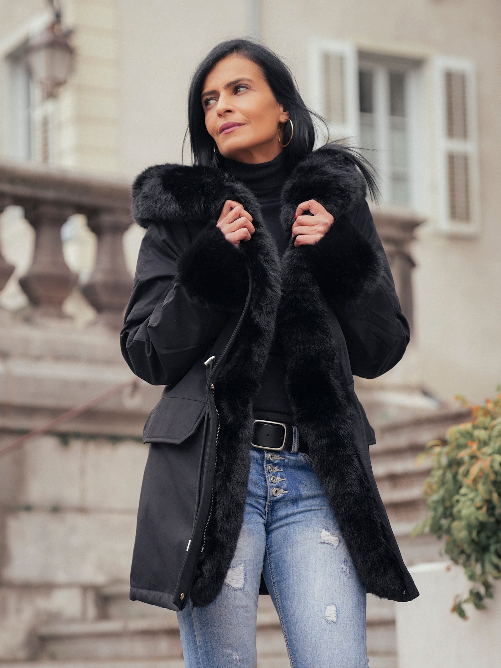 Parka bourré noir  Solene