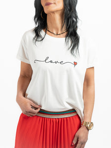 Tee-shirt  blanc Love