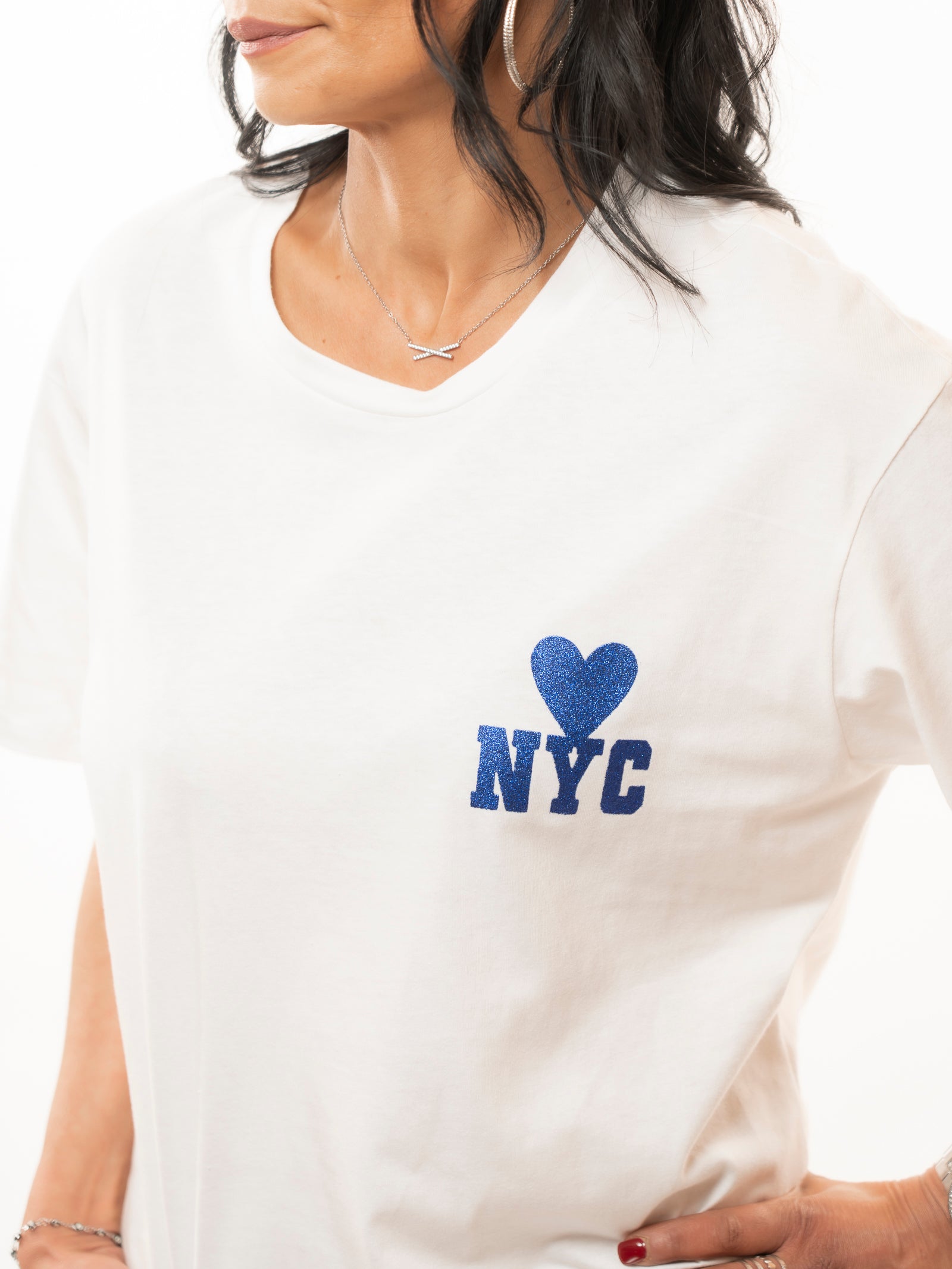 Tee-shirt blanc /bleu NYC